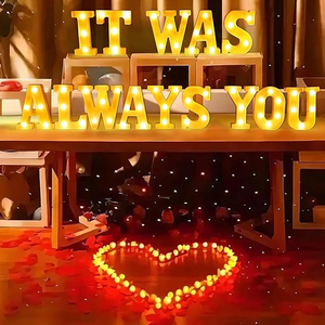 Luce a LED lettere luce numeri e lettere <span class=keywords><strong>parola</strong></span> <span class=keywords><strong>con</strong></span> lampadina per la decorazione della festa di compleanno - Product Image 1