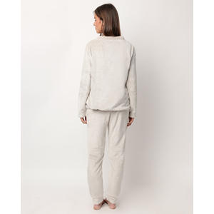 Admas mujer pijama Manga Larga calentito CON cierre elstico Y cordón Para ฤดูใบไม้ผลิฤดูใบไม้ร่วงวัสดุ de spแปนเด็กซ์ - Product Image 3