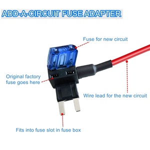 Mini <span class=keywords><strong>12V</strong></span> cầu chì tap add-A-Circuit Adapter Kit cấu hình thấp micro2 Mini ATS cầu chì chủ cho xe ô tô xe tải thuyền làm PVC cách nhiệt - Product Image 2