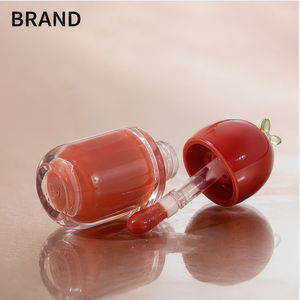 Private Label Natural Long Lasting <b>Lip</b> Plumping Vegan <b>Lip</b> <b>Gloss</b> Base with Black <b>Red</b> Heart Peach Buckle Sample Size Daily Makeup - Product Image 2
