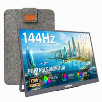 Moniteur de jeu portable multi-ports de 16 pouces, USB C, prise audio, compatibilité large pour ordinateur portable, smartphone, tablette, appareils numériques