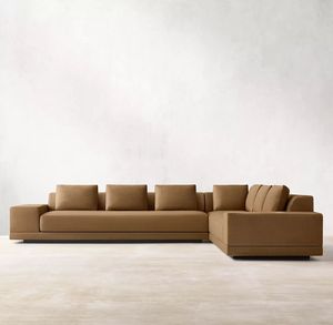 Sofás Modernos para Sala de Estar con Diseño Italiano, Estructura de Madera Maciza, Forma de L, Brazo Izquierdo y Derecho, Muebles para el Hogar - Product Image 4
