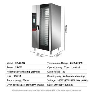 Four à convection électrique professionnel 380V à 20 plateaux pour boulangerie, idéal pour le <span class=keywords><strong>pain</strong></span> et les gâteaux - Grande Vente - Product Image 6