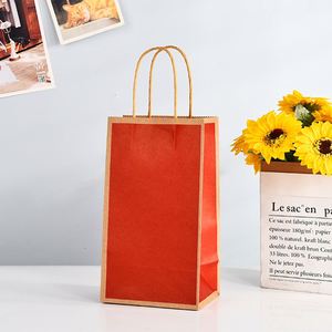 Bolsas de Compra Reutilizables Ecológicas al por Mayor, Empaquetado de Papel de Lujo Personalizado, Impresión en Papel Kraft con Asa de Cordón, Impresión Flexográfica - Product Image 3