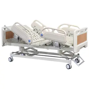 2023 Hot Selling Medical Nursing Bed ICU Electric Hospital Bed 3 Function Height Adjustable Bed
