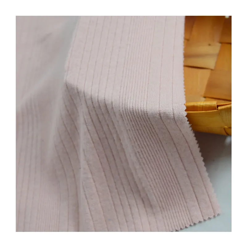 70%R 25%T 5%Sp 170Gsm R/T Spandex Cut And Sew Rib Brushed Plain Dyed Knit Fabric