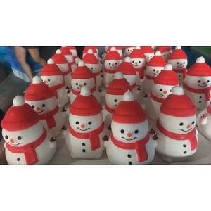 KK 15.5CM Jumbo Christmas Snowman Squishy Fidget Toy, Slow Rebound Stress Relief Squeeze Toy, Tactile Anxiety Relief Desk Fidget - Product Image 6