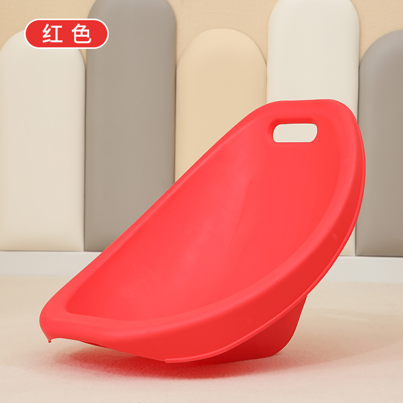 A red sensory integration chair