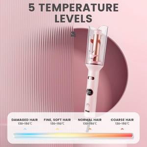 Rizador de Pelo Profesional Dsp Ms con Pantalla LED de 1.5 Pulgadas, Temperatura Ajustable, Color Rosa, Estilizador de Cabello Eléctrico - Product Image 3