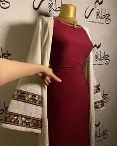 Elegante Vestido Abaya para Eid 2026, Vestido Jalabiya, Moda Modesta y Lujosa con Bordado a Mano, Diseño Musulmán, Caftán Rojo para Mujer para Ramadán - Product Image 3