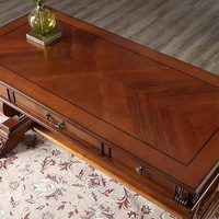 Bureau et table d'ordinateur de style américain personnalisables, design inspiré du piano, bureau de travail à domicile en bois massif, mobilier d'étude.