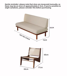 Brown Fabric <b>Sleeper</b> <b>Sofa</b> <b>Bed</b> Frame <b>Sofa</b> Couch Wooden Legs Compact Living Room Lounge Furniture - Product Image 6
