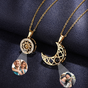 Hot-Selling Gepersonaliseerde Niet-Vervagende Ketting Geometrische Geheugenprojectie 100 Taal "Ik Hou Van Je" Ketting - Product Image 6