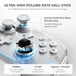Với sạc cơ sở <span class=keywords><strong>Kit</strong></span> RGB hiệu ứng Hall kích hoạt machenike g5pro Max trò chơi điều khiển cho PC Joystick Grip - Product Image 2