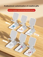 Support de téléphone de bureau multifonctionnel portable pratique en ABS avec chargeur inclus pour diffusion en direct paresseuse, tablette étanche