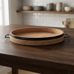 Bandeja de Servir de Madera Natural Ecológica Multifuncional Personalizable, de Alta Calidad, Elegante y Decorativa con Estampado Animal y Floral - Product Image 1