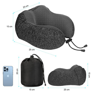 Almohada de Viaje Ergonómica Extra Grande en Forma de U, Almohada de Viaje para el Cuello con Capucha - Product Image 5