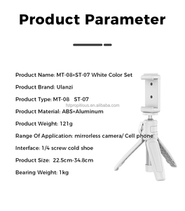 Stokları ULANZI MT-08 Mini <span class=keywords><strong>Tripod</strong></span> Monopod dağı kolu kavrama Sony Nikon Canon <span class=keywords><strong>DSLR</strong></span> kamera telefonu için Vlog <span class=keywords><strong>Tripod</strong></span> DJI OSMO eylem - Product Image 4