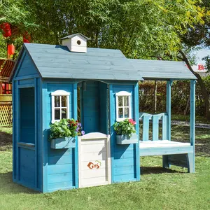 Wooden Cardboard Playhouse for Kids Diy Outdoor Furniture Wood Steel Heat Treated Pressure Treated Wood Type Carton Box Natural