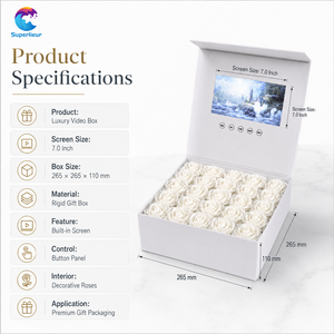 Lanzamiento de Nuevo Producto de Superlieur Beauty Cosmetics: Caja de Cartón Rígido con Pantalla LCD de 7 Pulgadas y Reproducción Automática de <span class=keywords><strong>Video</strong></span>, Caja de <span class=keywords><strong>Video</strong></span> de 7 Pulgadas - Product Image 2