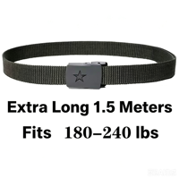 Ceinture tactique en toile de nylon pour hommes, boucle en plastique, pour la chasse, la randonnée et les sports de plein air, vente en gros