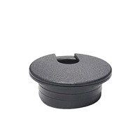 Passe-câble de bureau 35/50 mm noir en ABS écologique, étanche, pour organiser les fils et cordons sur table d'ordinateur/comptoir