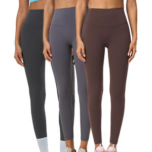D25085 महिलाओं की उच्च कमर कोई फ्रंट सीम बट नहीं है जो योग को लेगिंग कर रहा है - Product Image 1