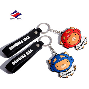 Longzhiyu, 20 Años de Experiencia en la Fabricación de Llaveros de PVC Personalizados, Llavero de Goma de PVC Suave 2D con Dibujos Animados, Llavero Plano con Logotipo Empresarial - Product Image 1