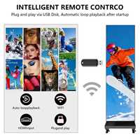 Pantalla LED Inteligente a Todo Color Qray, Control por Aplicación Móvil, para Publicidad en Tiendas Minoristas, Solución de Señalización Digital para Interiores y Exteriores