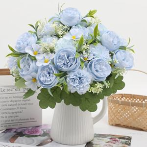 Bouquets de pivoines artificielles, arrangements de fleurs en soie, décoration de mariage et de maison, fabrication chinoise - Product Image 2