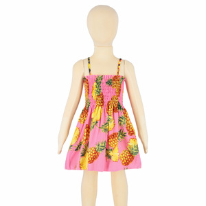 Abito Estivo per Bambina Stile Europeo-Americano con Spalline Sottili e Gonna Floreale in Poliestere - Product Image 4