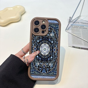 <span class=keywords><strong>Cover</strong></span> per <span class=keywords><strong>iPhone</strong></span> 17 16 Personalizzabile con Qualsiasi Immagine, Antiurto, Stile Etnico con Motivo a Tappeto Persiano, Custodia Protettiva Artistica per Cellulare - Product Image 3