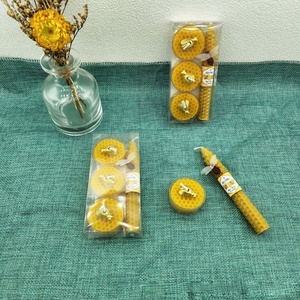 <span class=keywords><strong>Bougie</strong></span> artisanale en cire d'abeille naturelle, cire de nid d'abeille, écologique, à combustion propre, vente en gros pour les boutiques de cadeaux - Product Image 3