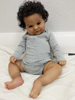 20 pouces réaliste peau noire Reborn bébé poupée Maddie fille doux tissu corps réaliste afro-américain mode poupée modèle bricolage jouet