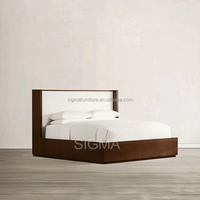 Lit en métal Sigma, moderne, élégant, luxueux et discret, pour chambre à coucher et salon, disponible en tailles King et Queen