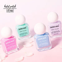 Vernis à ongles SAGALAGA à séchage rapide, végétalien, pelable, formule à base d'eau, certifié Halal, vente en gros