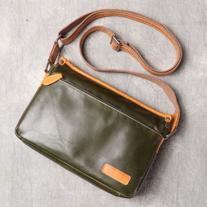 Borsa a tracolla e tracolla artigianale in vera <span class=keywords><strong>pelle</strong></span> di vacchetta borsa Messenger Casual alla moda - Product Image 4