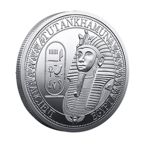 Moneta commemorativa egiziana tradizionale placcata in oro, fusione a pressione, a doppia faccia, con design della piramide di Tutankhamon, da collezione - Product Image 6