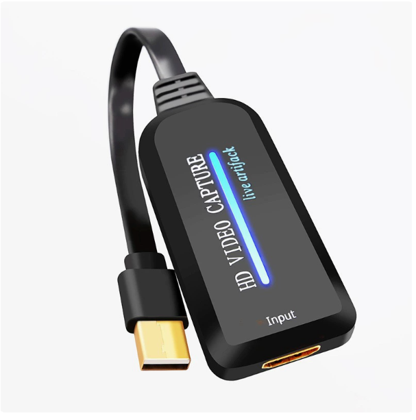 Popular 4K High-definition to USB Video Capture Card, USB 2.0, PC Game Live Streaming and Recording Cable, 0.2 Meters Long.