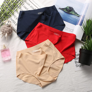 Braguitas Triangulares de Malla de Seda Helada Sin Costuras Transpirables de Cintura Media para <span class=keywords><strong>Mujer</strong></span>, de Alta Elasticidad, Adhesivas y de Secado Rápido - Precio al por Mayor - Product Image 2