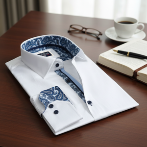 <span class=keywords><strong>Camisa</strong></span> de Vestir Blanca para Hombre - Manga Larga Ecológica Antiencogimiento y Antipilling para Primavera - Product Image 3