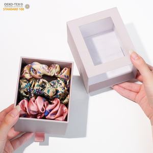 Nieuwe Aanwinsten 100% Mulberry Zijde Geprinte <span class=keywords><strong>Scrunchies</strong></span> 6A Graad Zijden Haarbandjes voor Vrouwen - Product Image 1