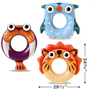 Hot Sale Kids Swim Rings Pool Floats Inflatable Animal Swim Rings Floats Toddler Pool Toys Summer Outdoor - Product Image 6