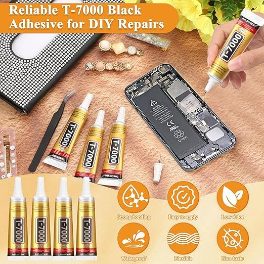 T7000 Multipurpose Black Adhesive for Mobile Phone Screen Repair Jewelry Crafts Precise Electronic DIY Projects