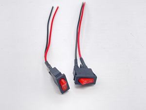 Accessoires pour motos, interrupteur pour moto/vélo électrique, interrupteur plat à deux broches avec fils, interrupteur d'alimentation pour phare LED - Product Image 2