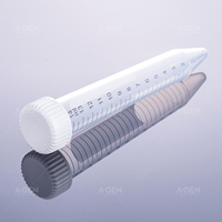 Tube à centrifuger stérile Falcon 15 ml avec bouchon transparent en PP, fond conique pour stockage en rack, consommable de laboratoire