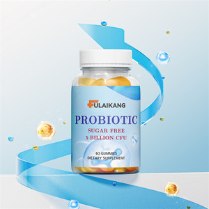 Vente en gros de suppléments de probiotiques en gommes sans sucre, formule personnalisée OEM, 5 milliards de CFU, avec étiquette privée - Product Image 3