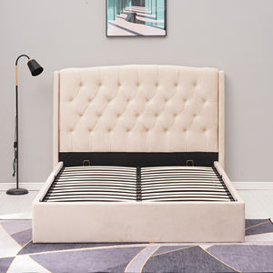 Commercio all'ingrosso di fabbrica moderno King Queen Size letti in pelle <span class=keywords><strong>150x200</strong></span> velluto tessuto letti tappezzeria contenitore <span class=keywords><strong>letto</strong></span> - Product Image 2