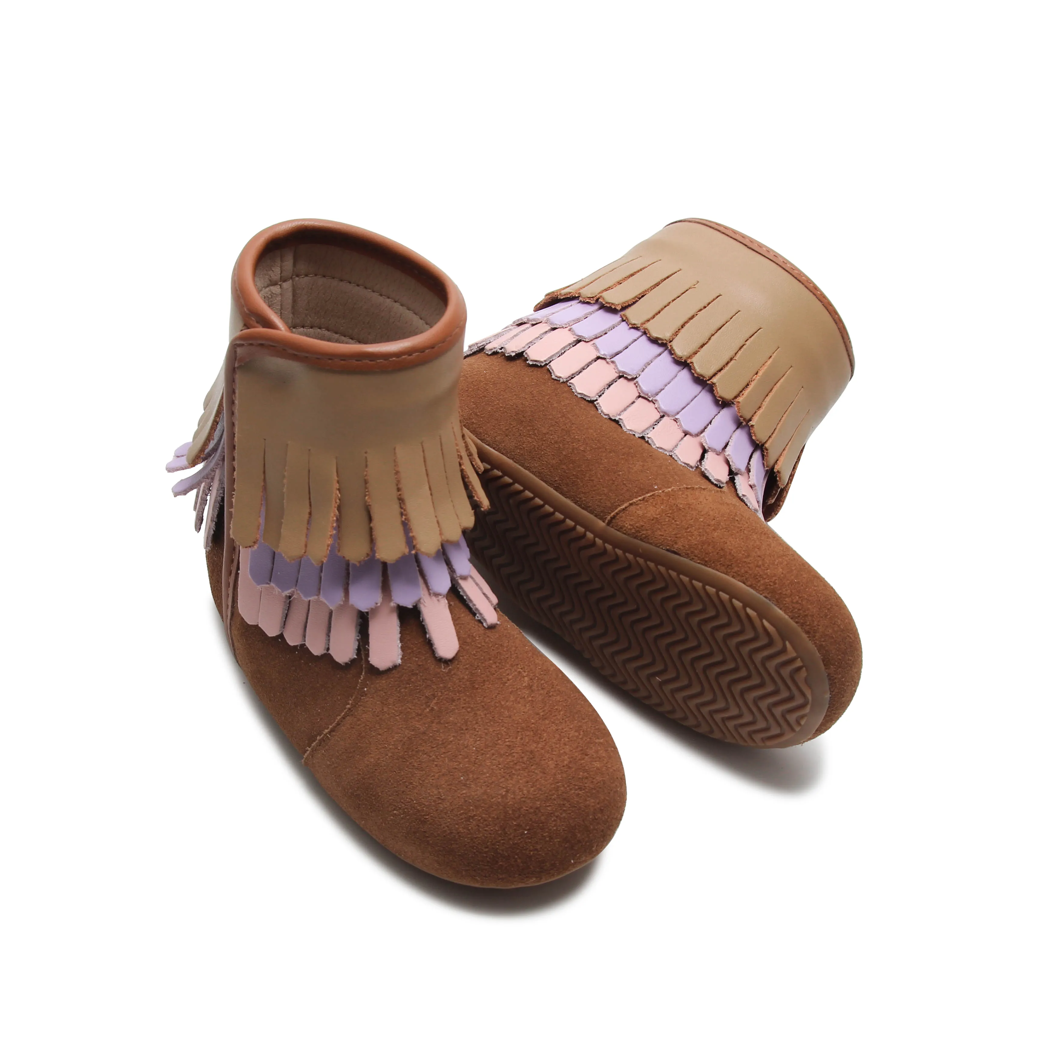 Factory Wholesale Tassel Style Leather Suede Kids Ankle Boots Fashion Beautiful Children's Girls Boots