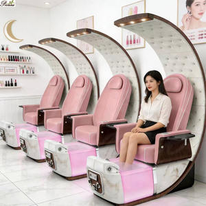 PronneBeauty nouveauté salon & spa durable conception de prévention des reflux salon spa <span class=keywords><strong>chaise</strong></span> de pédicure avec éclairage - Product Image 3